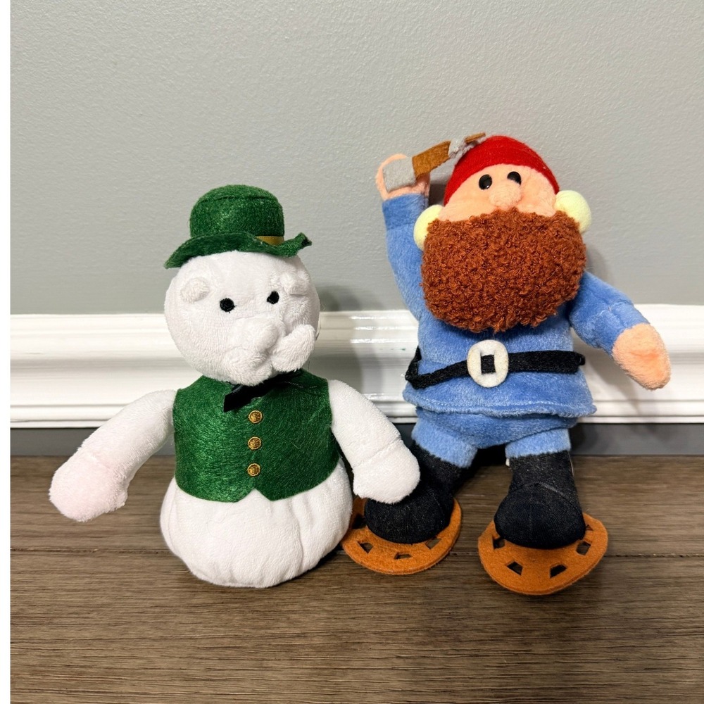 VTG 1999 Rudolph Yukon Cornelius Sam the Snowman Plush Set Stuffins Christmas